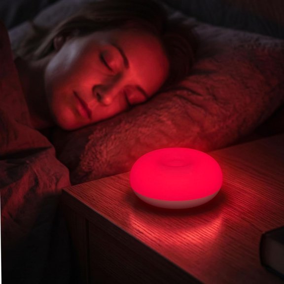 670nm Red Night Light with Lamp, Deep Red Light Therapy for White