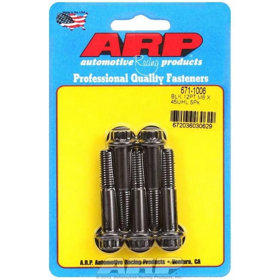 671-1006 8 x 1.25 x 45 mm 12-Point Chromoly Steel Bolt Kit - Pack of 5