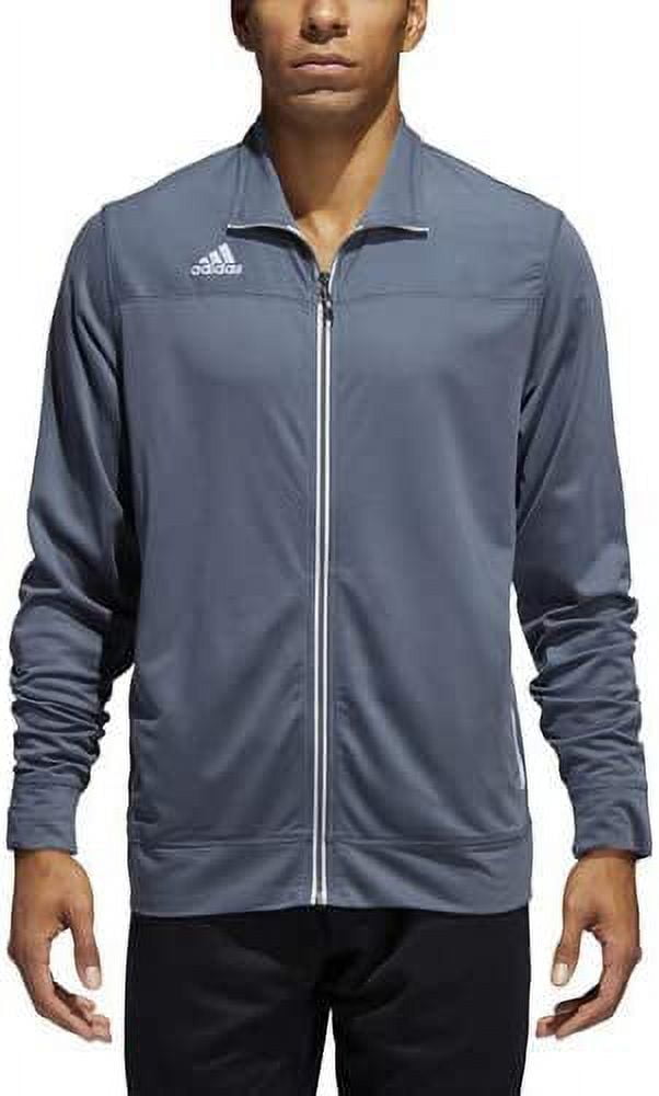 6711 Adidas Men s Utility Jacket Full Zip Sport Climalite Onix White Grey L
