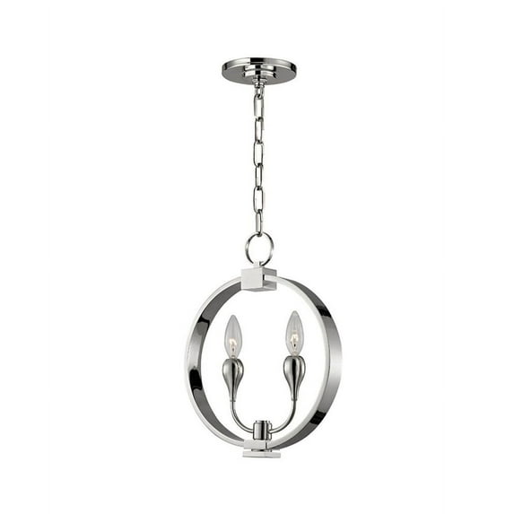 6712-PN-Hudson Valley Lighting-Dresden - Two Light Pendant - 11.75 Inches Wide by 15.5 Inches High-Polished Nickel Finish