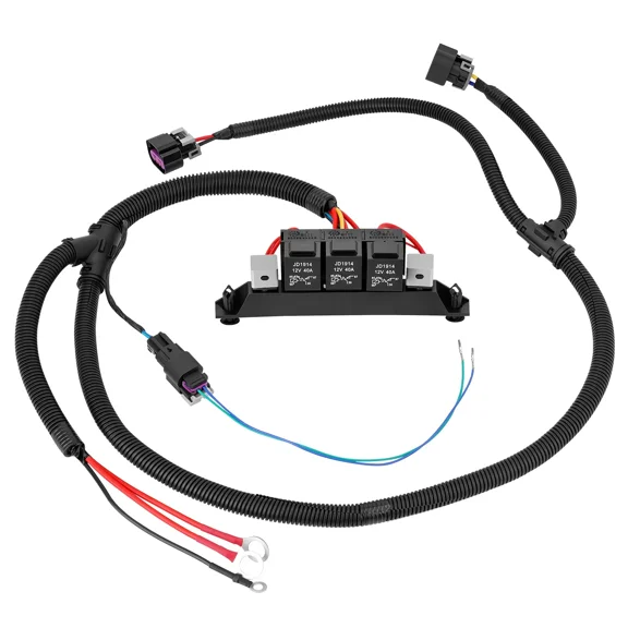 67400923 JCTFN22 Electric Dual Fan Control Wiring Harness Compatible with Silverado Tahoe Sierra Yukon
