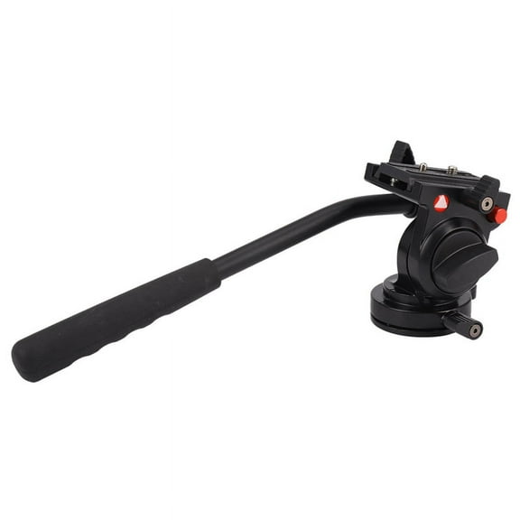 -6750 Flexible Aluminum Camera Tripod Head Fluid Video Tripod Head for , and Other DSLR Cameras with 1/4 inch Thread, Tripods and Monopods with 3/8 inch Thread,Black