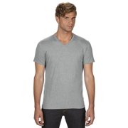 6752 Anvil Adult Triblend V-Neck T-Shirt Heather Grey S