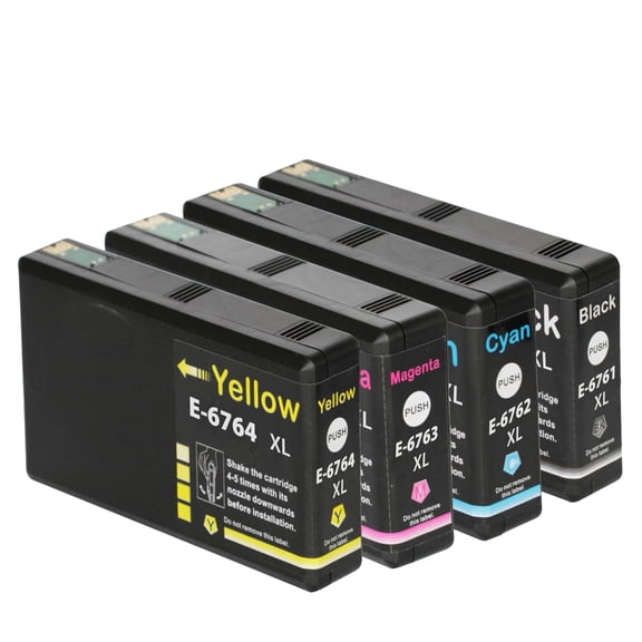 676XL T6761-T6764 Ink Cartridge Replacement for Epson WP4010 4020 4023 4090 WP4520 4530 4533 4540 4590 Printer(4 Pack)