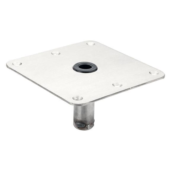 6773 7 x 7 in. Stainless Steel Threaded Nylon Bushing Square Base for 0.75 in. D Post