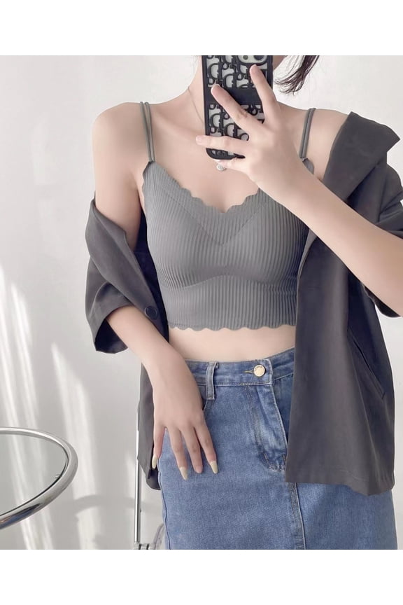 678# Beautiful Back Underwear women's chest wrap gather pair milk No underwire gathering spread chest thin style Suspender vest bra One piece