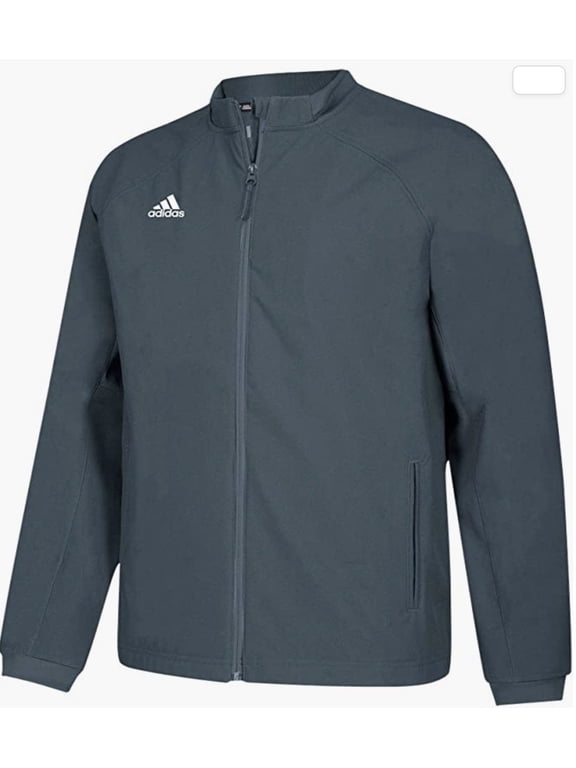 6785 Adidas Mens Climawarm Fielder's Choice Full-Zip Warm Jacket Grey XS