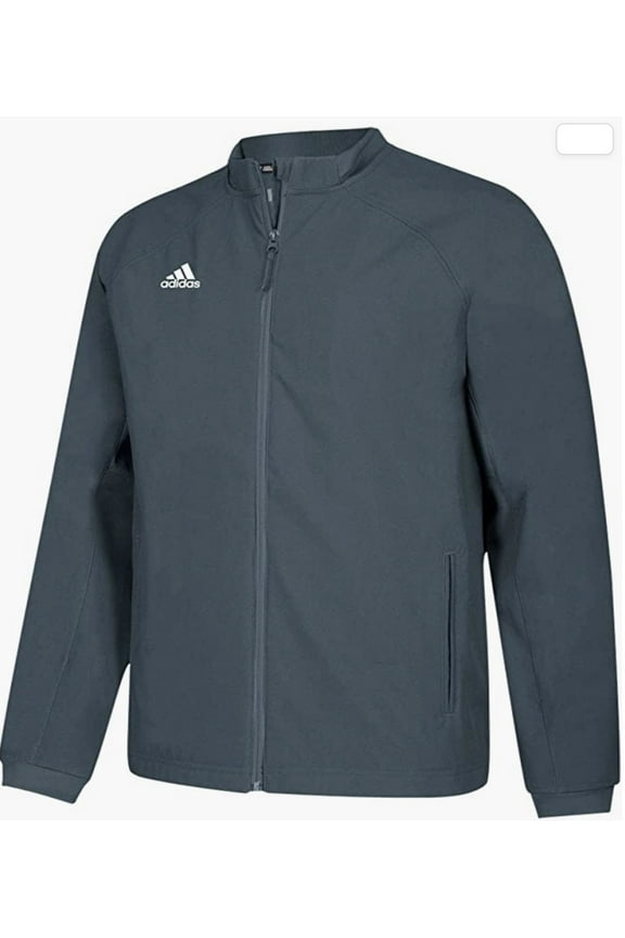 6785 Adidas Mens Climawarm Fielder's Choice Full-Zip Warm Jacket Grey XS
