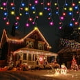 thumbnail image 1 of 678LED Christmas Lights Outdoor, 66FT 8 Modes Icicle Lights for Outside 145 Drops Waterproof Icicle String Lights Plug in Connectable Hanging Lights for Outdoor Roof Indoor House Decor,Multicolor, 1 of 7