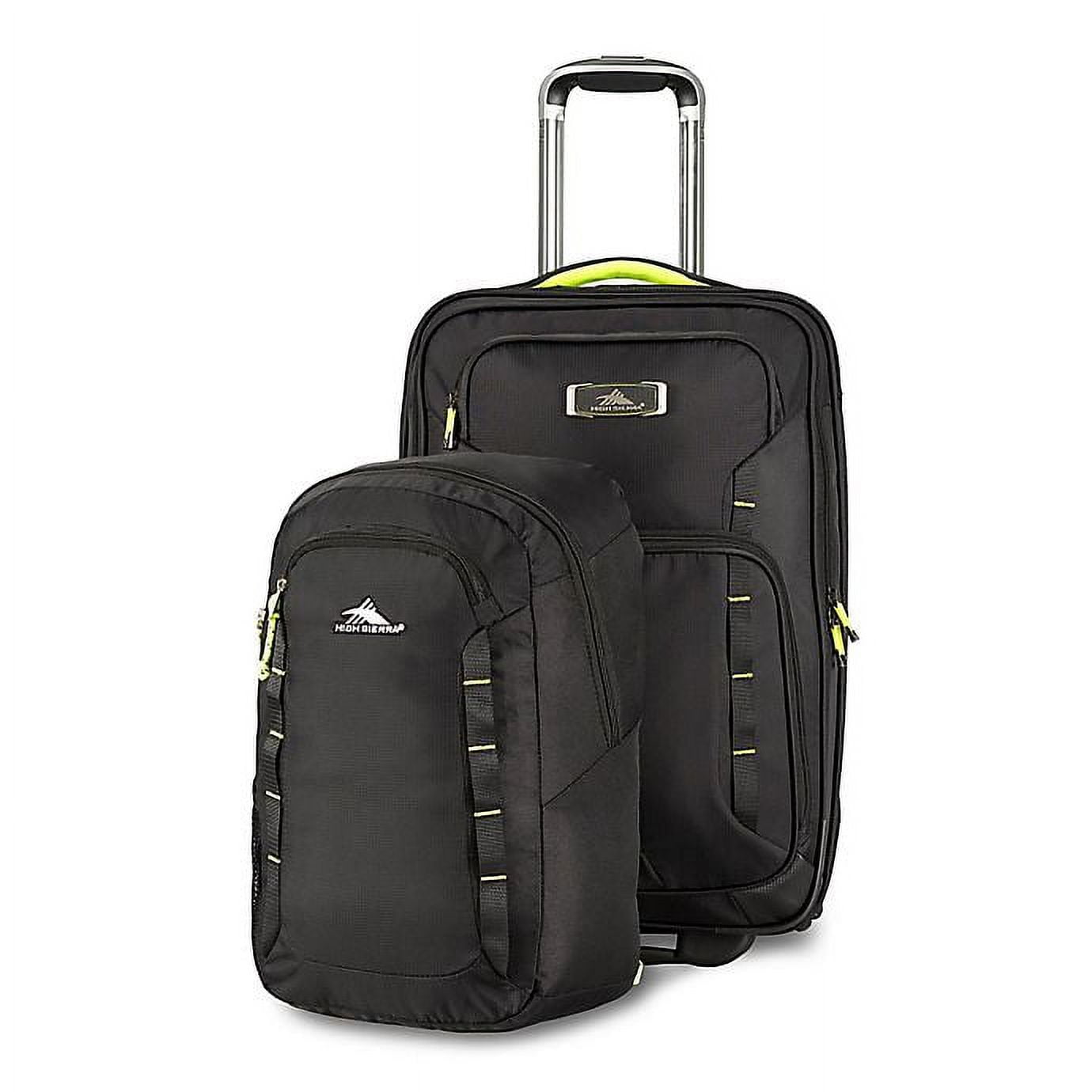 679294491 Black/Zest At8 Wheeled CarryOn With Pack N Go Backpack