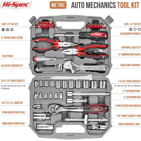 67Pc Metric Auto Mechanic Tool Set