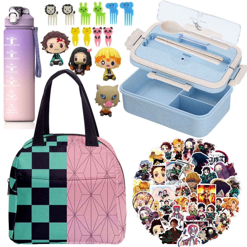 67Pcs/set Anime Demon Slayer Character Kids Lunch Boxes Lunch Box