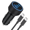 thumbnail image 1 of 67W 3-Port Fast USB C Lighter Adapter, Vehicle-Mounted Charger, 67W Super Fast Charging: USB C Super Fast Car Charger (Black), 1 of 3