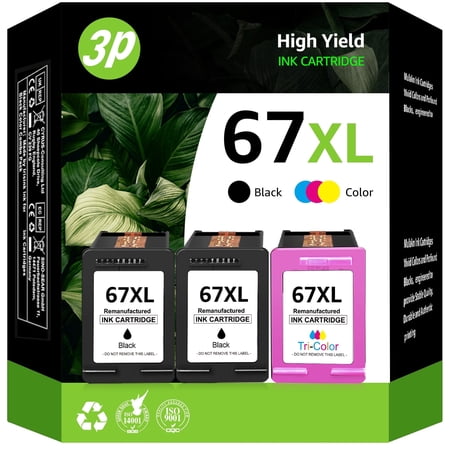 67xl ink cartridges Compatible for HP67 ink cartridges ink 67 for DeskJet 2755e 2855e 4155e 3PK