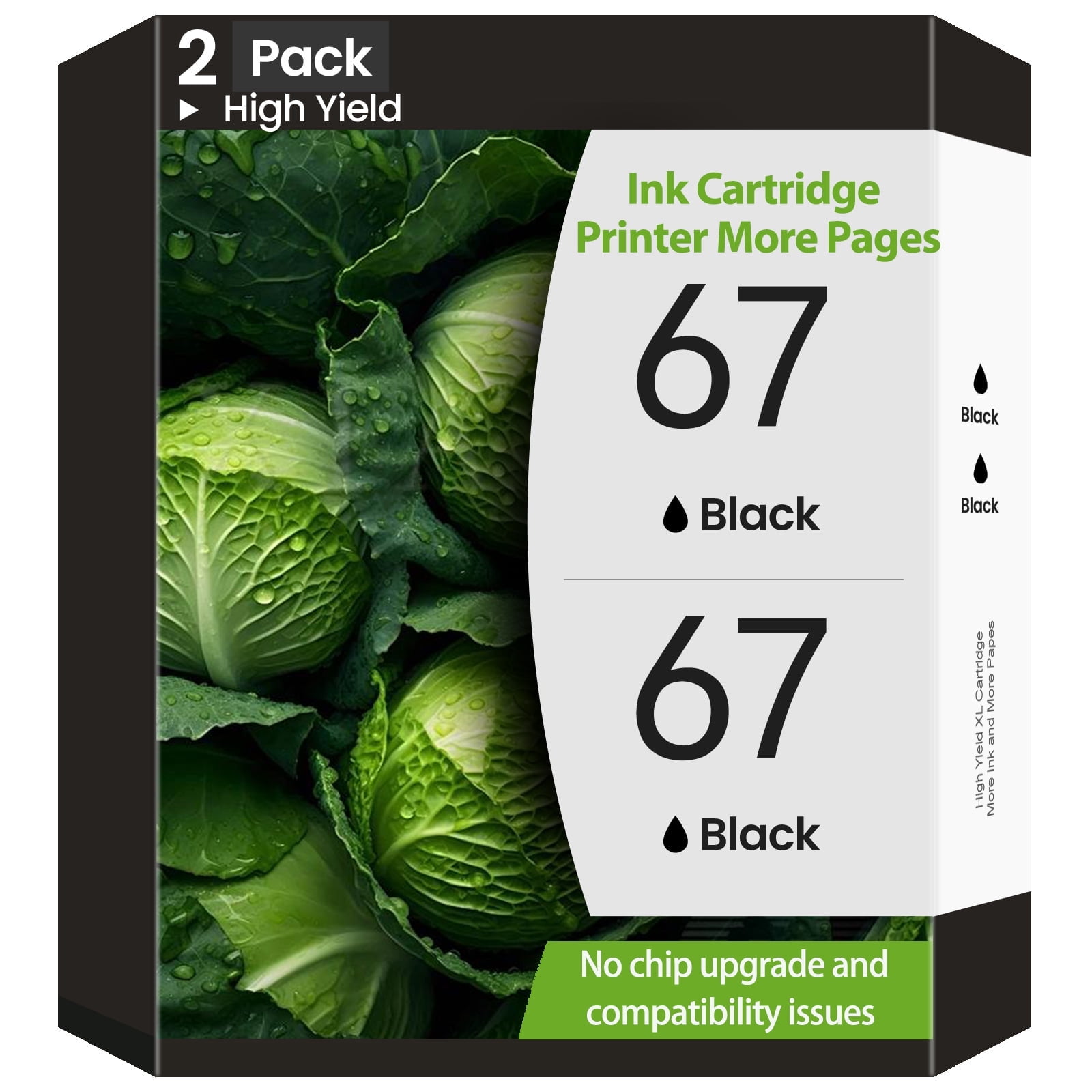 67 Ink Cartridges for 67XL Ink Cartridges, 2 Black - Walmart.com
