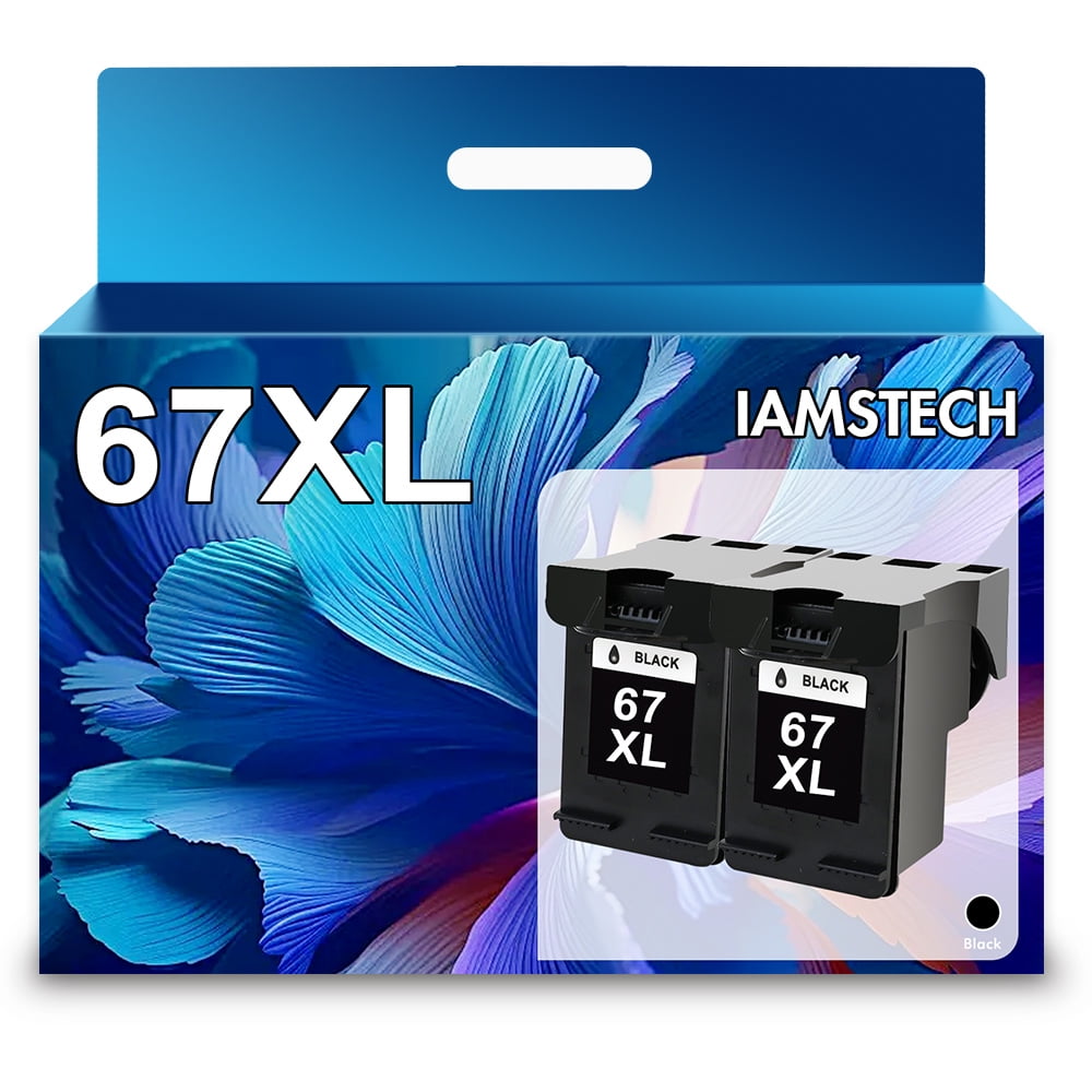 67XL Black Ink Cartridge Compatible with HP 67 Ink Cartridge 67XL for ...