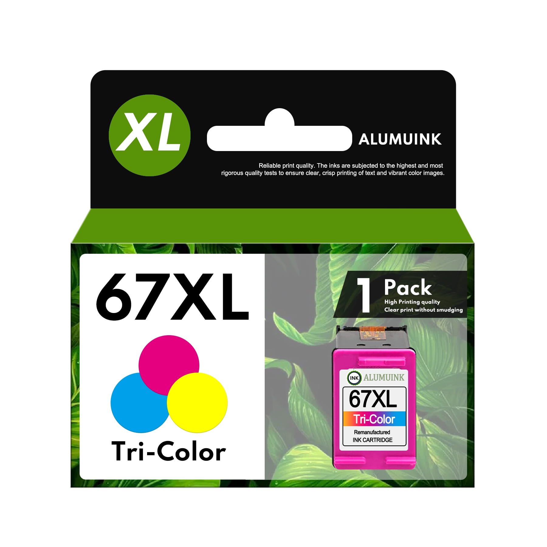 67XL Ink Cartridge 1 TriColor Replacement for HP DeskJet 2700 2700e 2752 2752e Printer