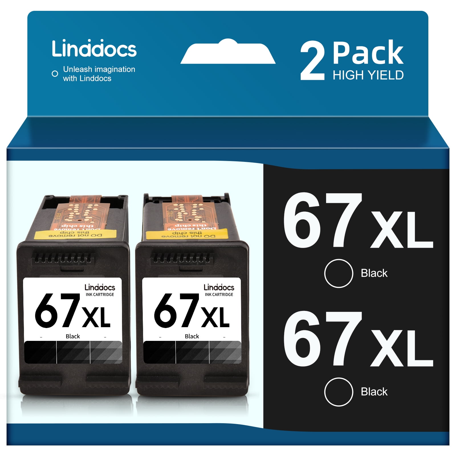 67XL Ink Cartridge Black for HP Ink 67 XL HP67 Combo Work with HP