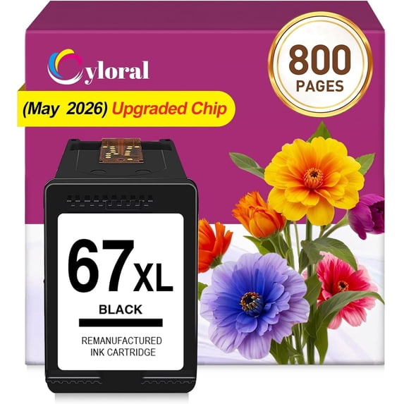 Designer Ink 67XL Ink Cartridge Replacement for HP Daskjet 2800e 2827e 2855e 2852e ...
