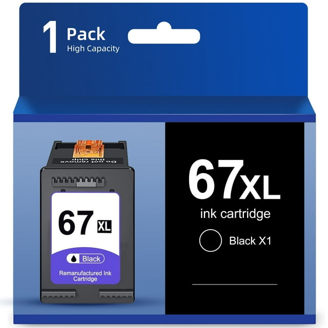 67XL Ink Cartridge for HP 67XL Black Ink work with HP DeskJet 1255, 2700, 4100 ENVY 6000, 6400