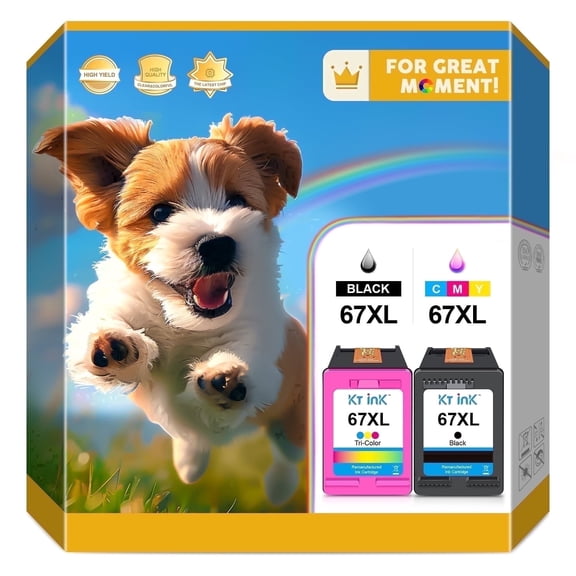 67xl Combo Ink Cartridges for deskjet 2842e ink/2800e Printer Ink Compatible for Deskjet 2852e