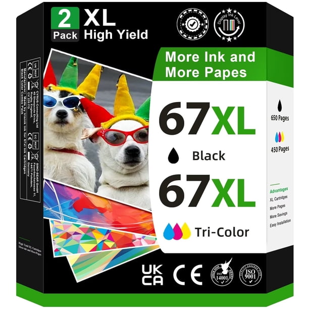 Free Shipping! 67XL Ink for HP 67XL Ink Cartridge Ink 67 for HP Printer ...