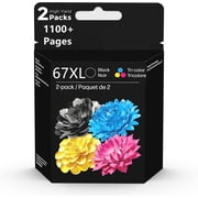 67XL Ink Cartridges Compatible for HP 67 Ink Cartridges DeskJet 2755e 2855e 4155e 4255e 6055e 6065e