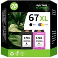 thumbnail image 1 of 67XL Ink Cartridges Compatible for 67 Ink Cartridges for 6000 6052 6058 6452 1255 2700 2732 2752e, 1 of 8