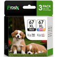 thumbnail image 1 of 67XL Ink Cartridges Compatible for HP67 67XL ink cartridge for Deskjet 2700 2700e 2752 2752e 2755 2755e Envy 6000 6055 6055e 6450 6458 (2 Black, 1 Tri-Color, 3-Pack), 1 of 9