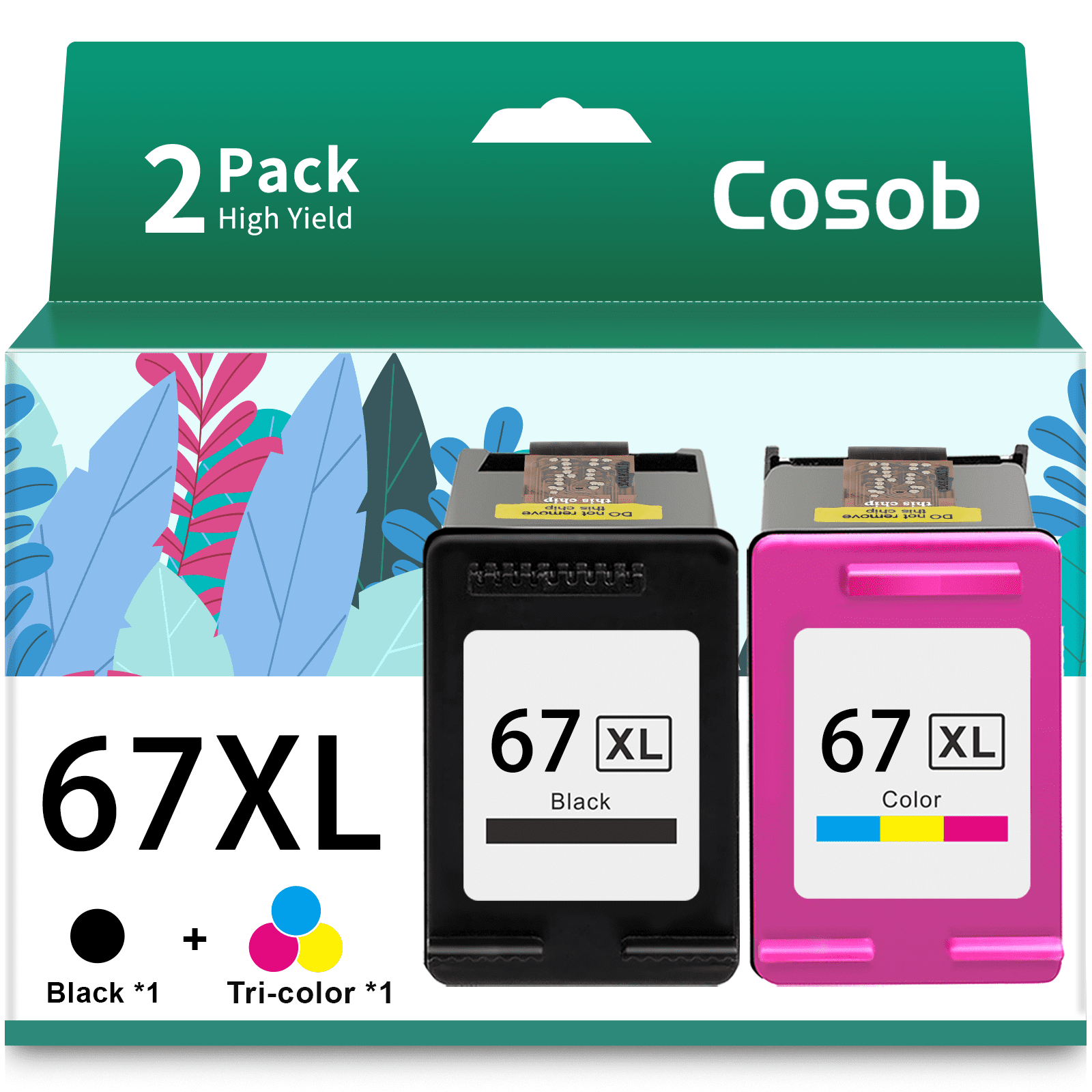 67XL Ink Cartridges for HP ink 67 XL 67XL Black and Color Combo for HP