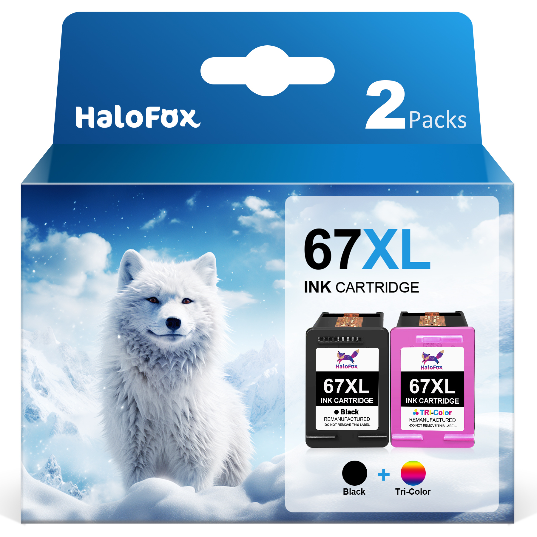 67XL Ink Cartridges Replacement for Printer Ink HP 67 Black and Color