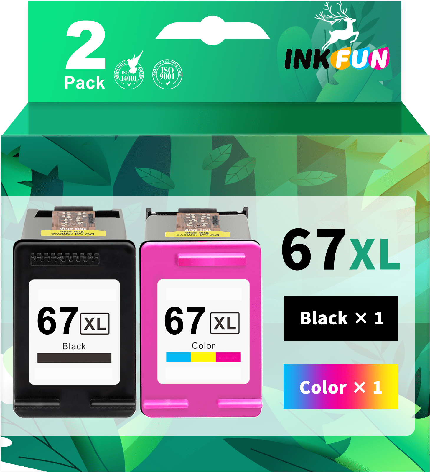67XL Ink Compatible for HP 67 Ink Cartridges for HP Ink 67 for HP