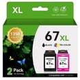 thumbnail image 1 of 67 XL Ink Cartridges Compatible for HP 67 Ink Cartridge for Ink 67 for Deskjet 2700 4100 2755 4155 4152 Envy 6458 6000 6400 6055 6052 Printer(Black, Tri-Color), 1 of 5