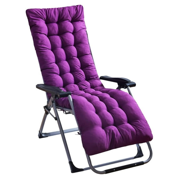 67inch Lounge Chair Cushions, Patio Lawn Recliner Chair Cushion Chaise Lounger Cushion Soft Sofa Mat Long Bench Cushion for Outdoor Furniture/Purple