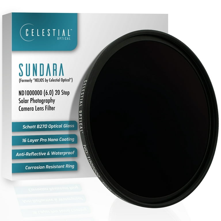 67mm SUNDARA by Celestial Optical ND1000000, 20-Stop Solar