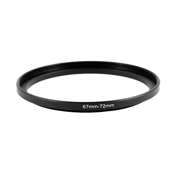 67mm to 72mm Camera Filter Lens Black Anodized Aluminum Step Up Adapter Ring 1pc