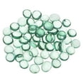 thumbnail image 1 of Fire Glass Beads for Fire Pit, Flat Marble Beads, Glass Pebbles, 17-19mm(2/3"-3/4"),300g/0.66lbs  Green, 1 of 5