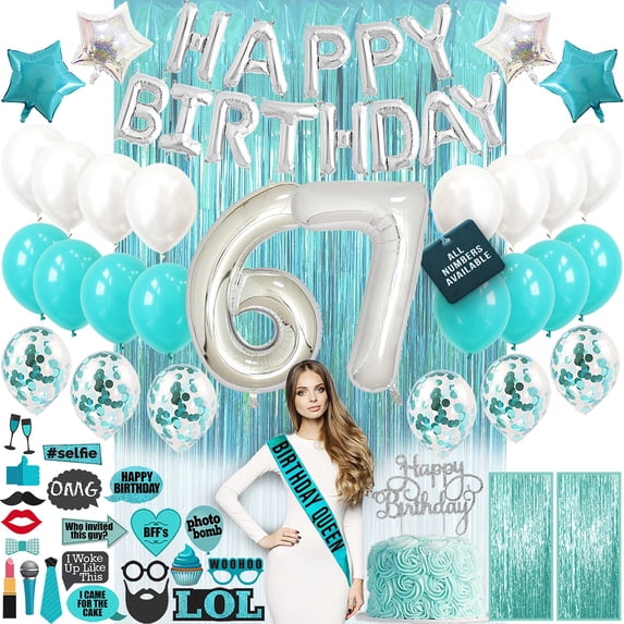 67th Birthday Decorations, 67th Birthday Party Supplies, 67th Birthday ...