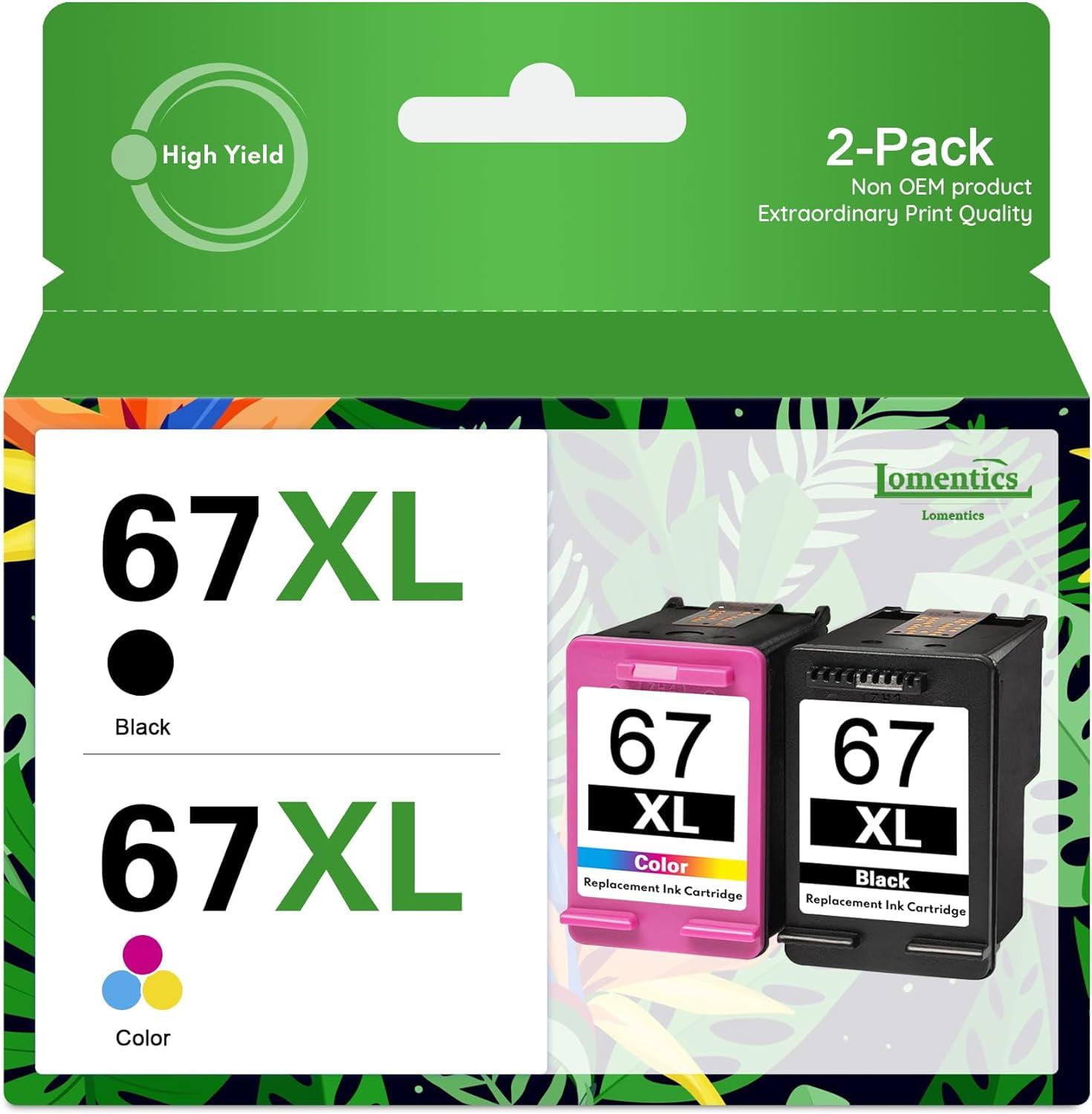 67xl Ink Cartridge Combo Pack (2 Pack,1Black/1Tricolor) Replacement