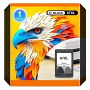 67xl Ink Cartridges Black Compatible with HP 67 Printer Ink for Compatible for DeskJet 4252e for Envy 6000 6055e 6400