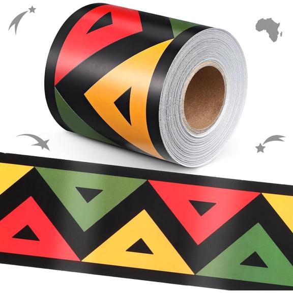 68.9 Feet Black History Month Bulletin Board Border Rolled Black History Decorations Borders for Bulletin Board Chalkboard Wall Decor