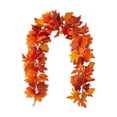 thumbnail image 1 of 68.9 Inch Thanksgiving Decor Hanging Garland,Flexible Bendable Artificial Autumn Maple Leaves for Patio Porch Party, 1 of 6