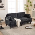 thumbnail image 1 of 68.9" Sofa Couch,Modern 2 Seater Upholstered Loveseat Sofa Couch with LED Light&USB for Living Room,Bedroom,Black, 1 of 8