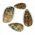 thumbnail image 1 of 68.90Cts Natural Dinosaur Jasper Pear And Fancy Cabochon 4pcs Gemstone, 1 of 2