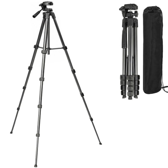 68 '' Aluminum Laser Level Tripod, Quick Release Plate, 1/4in-20 Thread, 360 3D Pan Head, 1.65 lb, Folds to 18 Inch