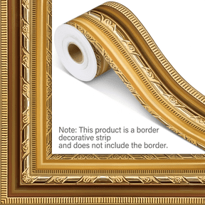68 Feet Antique Gold Bulletin Board Border, Die-Cut Straight Frame Border Trim, Reusable Rolled Picture Frame Decor for Classroom, Chalkboard, Home, Office and Party Decoration