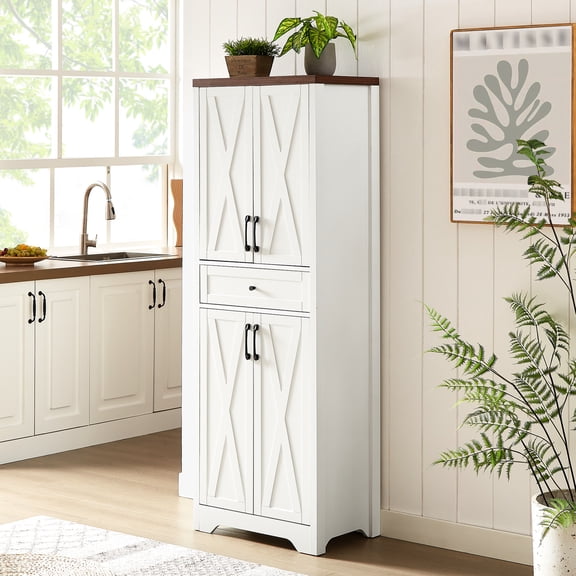 68" High TV Cabinet Sideboard | Used in Bedroom, Office too | Tempered Glass Design | Safe Storage with Anti - dumping