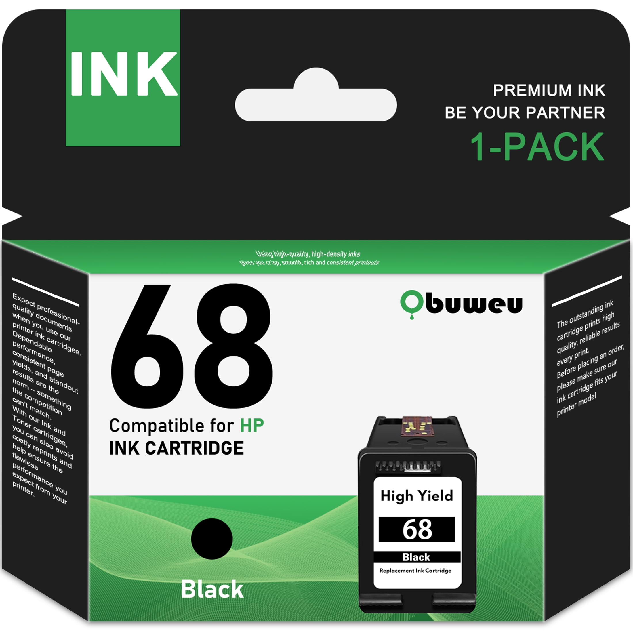 HP 68 Ink Cartridge 2-Pack - Black & Tri-Color For Envy 6100e & 6500e Series