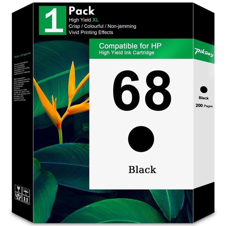 HPインクジェット 68 Ink Cartridges 1-Pack Black Compatible for HP68 Ink Cartridges