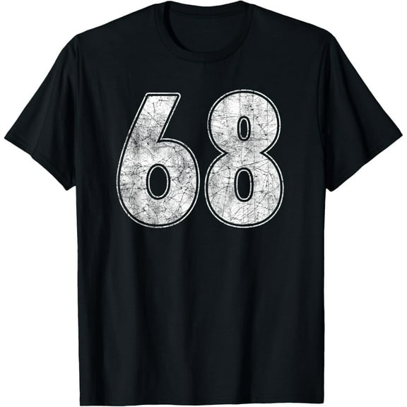 #68 Jersey Number 68 Uniform Biggest Fan Favorite Player T-Shirt